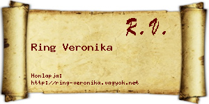 Ring Veronika névjegykártya